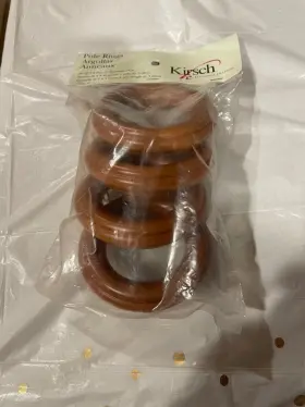 5502eg086 Kirsch Wood Trends Classics Drapery 2 Inch Pole Rings Coffee