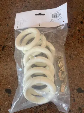 5502eg830 Kirsch 7 Wood Ring Standard Smooth Marble For 1 3/8 Inch Drapery Rods