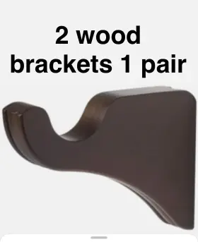 5503eg025 Kirsch Wood Trends Pair Of Brackets 3.5 Inch Return For 2 Pole English Walnut New