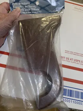 5511e.083 Kirsch Wood Trends 6 Inch Bracket For 2 Pole #5511-083 Mahogany Nos