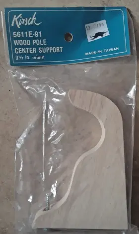 55130 Kirsch Warm Oak Wood Center Pole Connector Support Bracket