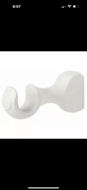5691g025 Kirsch 1 Wood Trends Classics 4 1/2 Inch Return Center Bracket 3/8 Pole White
