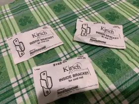 9168-25 Kirsch 3 Packs 1 Pair Each Pack Inside Bracket For Oval Rod White