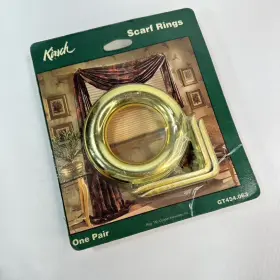 Gt454.063 Kirsch Vintage Drapery Curtains Scarf Rings Polished Brass /gold New Sealed