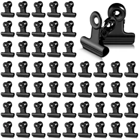 Food-52 Kisston 200 Pieces Metal Clips Hinge 0.87 Inch Small Bull Binder For Of