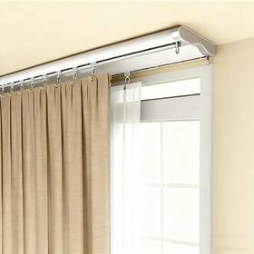 Kizyrq Xddx1 Double Curtain Track Ceiling Mount 3.3ft 1m Heavy Duty White Aluminum Allo