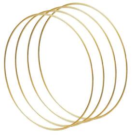 Kmalado 000011 4 Pack 12 Inches Metal Floral Hoop Gold Wreath Rings For Craft Macrame Rings