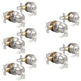 B07pk7csyp Knobonly 5 Set Keyed Same Entry Door Knob Single Cylinder Deadbolt One Keyway