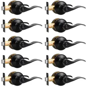 B0dj8k93yb Knobonly 10 Pack Matte Black Privacy Door Levers Interior Handles For