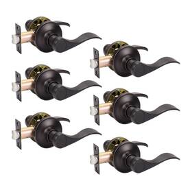 Knobwell B078yrsj6b 6 Pack Passage Door Levers Handle Sets Hallway Closet Lever