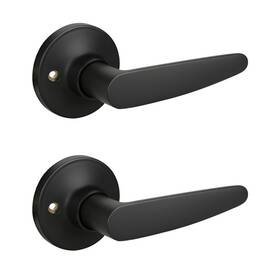 Knobwell B08f7l67qp 2 Pack Dummy Door Levers Handle For Closets Matte Black Finish