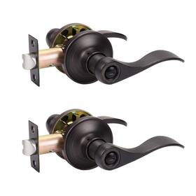 Knobwell B0b1q26m3p 2 Pack Bronze Door Handles Interior Bedroom Bathroom Knobs Oil