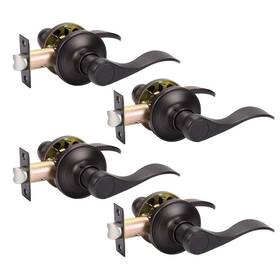 Knobwell B0c53n6t39 4 Pack Oil Rubbed Bronze Finish Keyless Interior Door Handle Classic