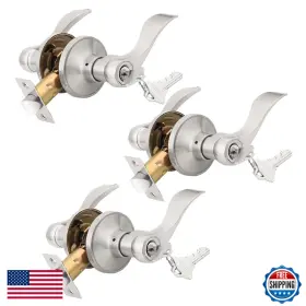 B0d91z1yyt Knobwell 3 Pack Entrance Door Handleset Keyed Entry Front Levers Lock And
