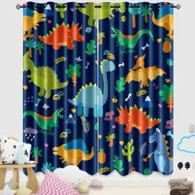 Fxm-curtain01-2-107x213 Kossmjx Cartoon Dinosaur Blackout Curtain Panels Curtains Blue For Boys Bedr