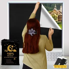 Kt-bs-300 Koterend Portable Blackout Curtains 118 Inch X 57 100% Shades Diy B... Fast Ship