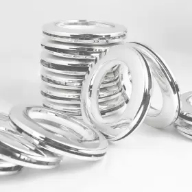 Kuasting 770561120195 32 Pack Curtain Grommet Plastic Eyelet Rings Inner Diameter 1-9/16 Inch 40mm Cur