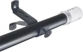 Rao-1798 Kuasting Curtain Rods For Windows 60 To 120 Inches Modern Acrylic Finial 60-120 Black