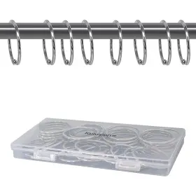 Zxc035214 Kulusion 36pcs Shower Curtain Rings 1.7 Inch Rust-proof Metal Round Hooks