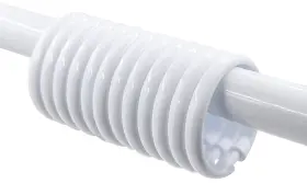 Scr-1002 Kutesna 12 Pcs White Plastic Shower Curtain Rings Easy Snap Closure