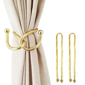 Kxlife 414791908018 Curtain Tiebacks Clips Decorative Drapes Holdbacks Handmade Metal Rope Tieb