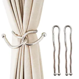 Kxlife 414791908025 Curtain Tiebacks Clips Decorative Drapes Holdbacks Handmade Metal Rope Tieb