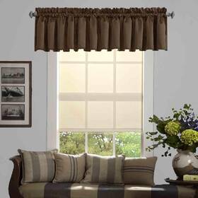 Ladity Blkrp-52x18 Blackout Valance - Primitive Rod Pocket Kitchen And Living Room 52 X 18 Inch