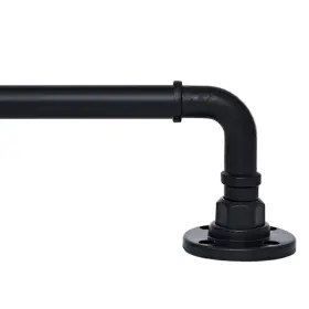 Laigenganzi 797427546180 3/4 Inch Adjustable Industrial Curtain Rod Set 30 To 55 Inches Heavy Duty D