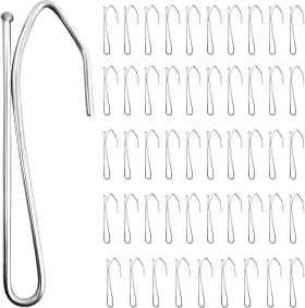 Dy0005a Laipart 50 Pcs Stainless Steel Pinch Pleat Curtain Hooks For Drapes