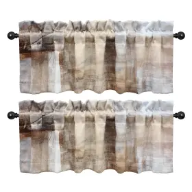 A0016 Lalilo Beige Valances For Windows - Wrinkle Resistant Blackout Heavyweight