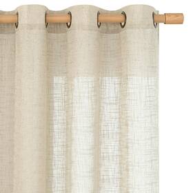 Lamit Laddlinen5295 Linen Sheer Curtains 95 Inch For Living Room Soft Thick Light Filter