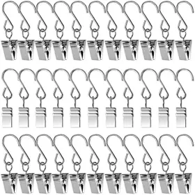 43239-272865 Lansian 50pcs Curtain Clips With S Hooks For Hanging Party String Lights Outdoor Wire H