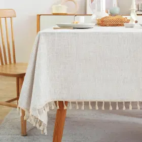 Tb5400 Laolitou Textured Table Cloth For Rectangle Heavy Duty Farmhouse