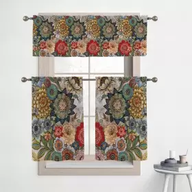 Laural Home 840254402829 Boho Bouquet 36 Inch Kitchen Curtain Valance And