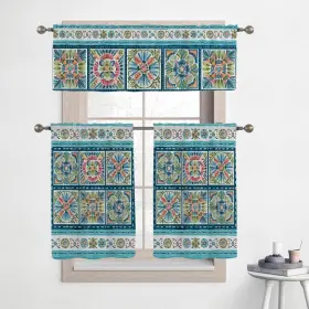 Laural Home 840254402836 Boho Plaza 36 Inch Kitchen Curtain Valance And Tiers