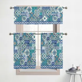 Laural Home 840254402843 Callisto Tiles 36 Inch Kitchen Curtain Valance And