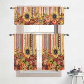 Laural Home 840254402928 Harvest Snippets 36 Inch Kitchen Curtain Valance And
