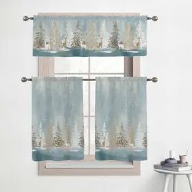 Laural Home 840254403109 Winter Wonderland 36 Inch Kitchen Curtain Valance