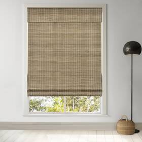 Lazblinds 4003913 Cordless Bamboo Roman Shades 35 Inch W X 64 H Privacy - Driftwood