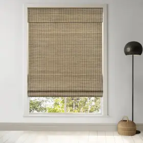 4003913 Lazblinds Cordless Bamboo Roman Shades 35 Inch W X 64 H Privacy - Driftwood