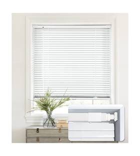 Lazblinds 738628448712 No Tools-no Drill 1 Inch Aluminum Mini Blinds Cordless For Indo