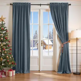 Vltrp2-52108c08 Lazzzy Velvet Blackout Curtains Thermal Insulated Room Window Drapes Super So