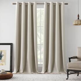 Lcoomzen Lz-xkmdk-4-52l120 Full Blackout Curtains 120 Inches Long 10 Ft For Large Windows Grommet Curta
