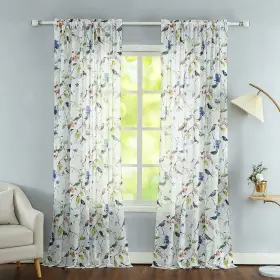 007cs003c4s5296 Leeva Birds Pattern Sheer Curtains Lightweight Rod Pocket Semi Curta Inch