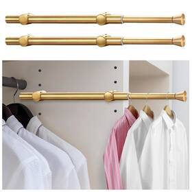 Leichten Dkgys2-j 12 Inch Valet Rod For Closet Pull Out 2pcs Adjustable Expandable Stainless Steel
