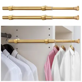Dkgys2-j Leichten 12 Inch Valet Rod For Closet Pull Out 2pcs Adjustable Expandable Stainless Steel