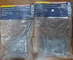 93145 Levolor 027088857173 2 Packages Of Vinyl/aluminum Blind Brackets