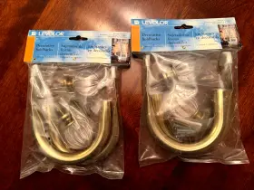 77355 Levolor Lot Of 2 Sealed Brass Hold Backs 4 Total Holdbacks 3/4 Inch Balls