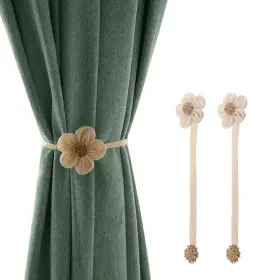 M-385632 Lewondr Magnetic Window Curtain Rope Holdbacks 2 Pieces Simple And Elegant Sunflower