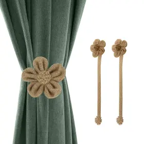 Pb08cdrp2xz00 Lewondr Magnetic Window Curtain Rope Holdbacks 2 Pieces Simple And Elegant Sunflower